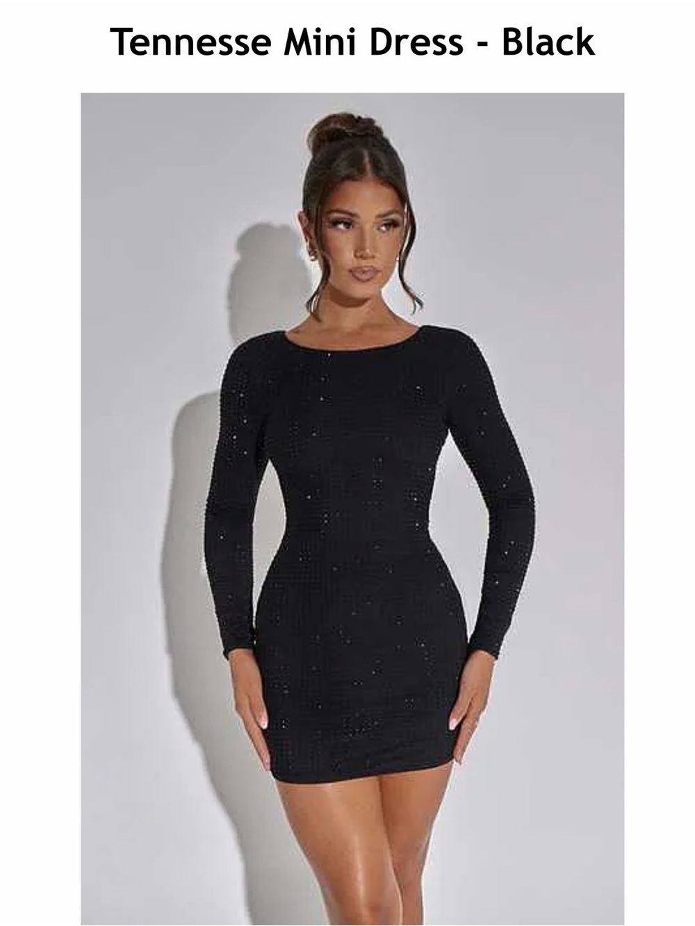 Babyboo Tennesse Black Long-Sleeve Mini Dress